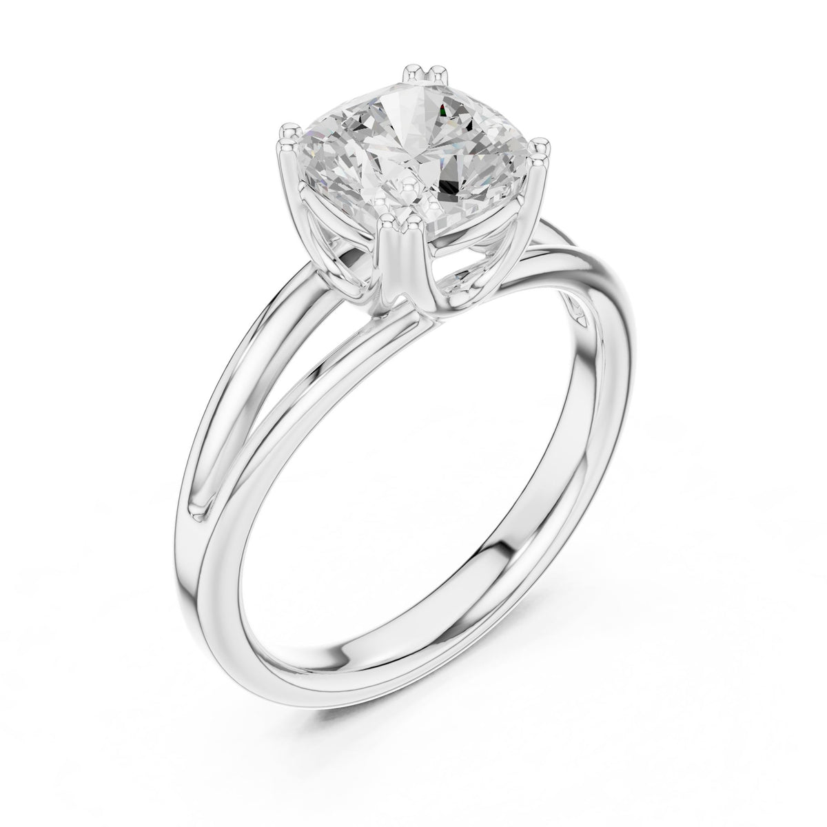 Cushion Solitaire Lab Grown Diamond Engagement Ring
