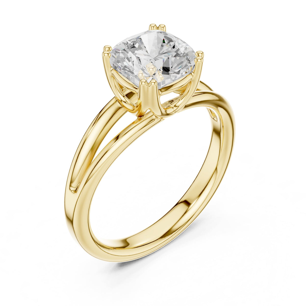 Cushion Solitaire Lab Grown Diamond Engagement Ring