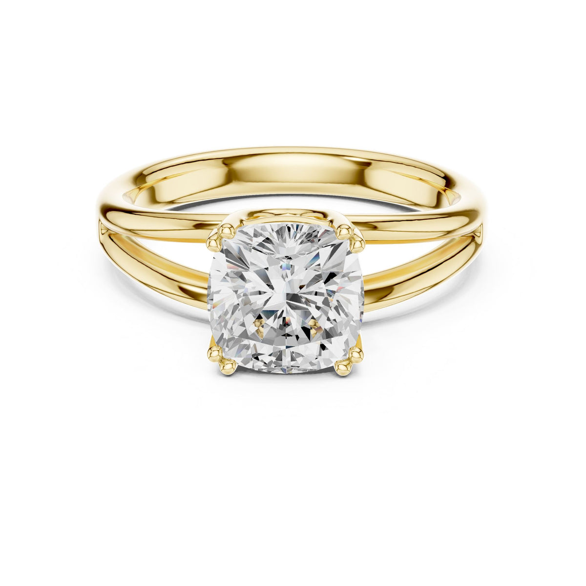 Cushion Solitaire Lab Grown Diamond Engagement Ring