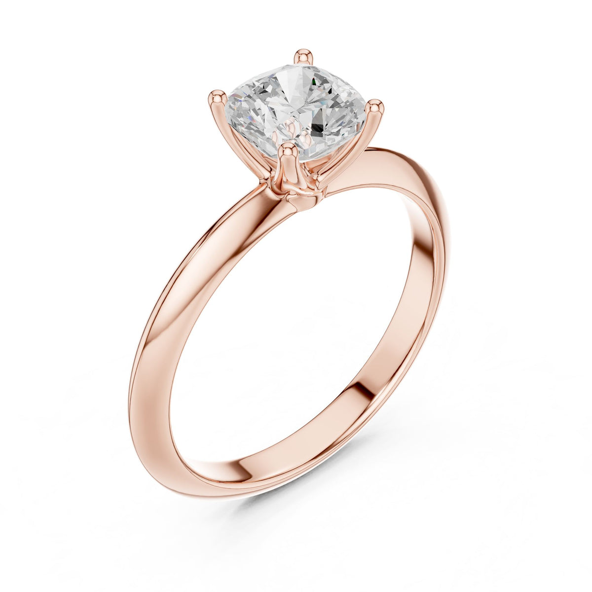 Cushion Solitaire Lab Grown Diamond Engagement Ring