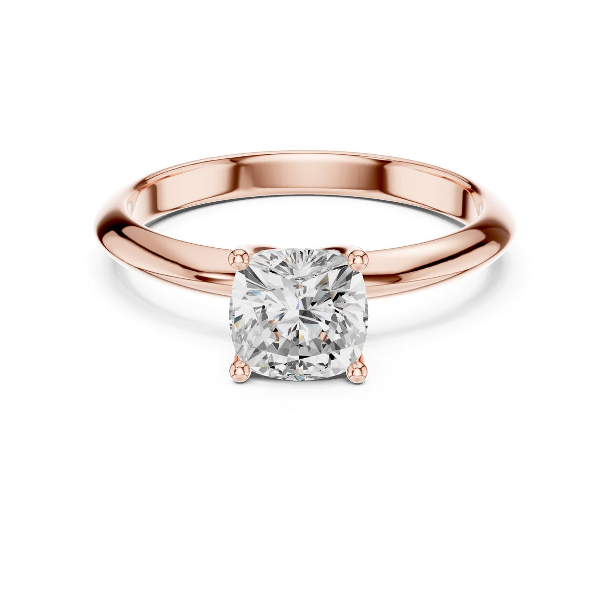 Cushion Solitaire Lab Grown Diamond Engagement Ring