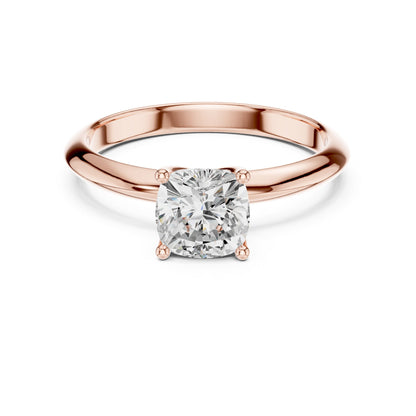 Cushion Solitaire Lab Grown Diamond Engagement Ring