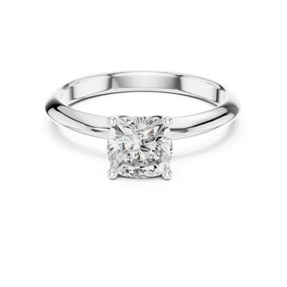 Cushion Solitaire Lab Grown Diamond Engagement Ring