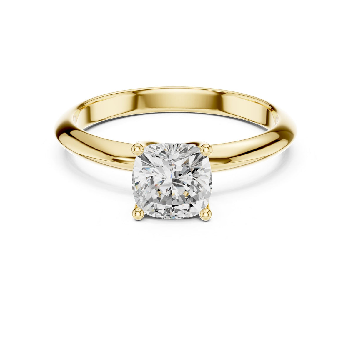 Cushion Solitaire Lab Grown Diamond Engagement Ring