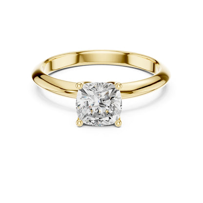 Cushion Solitaire Lab Grown Diamond Engagement Ring