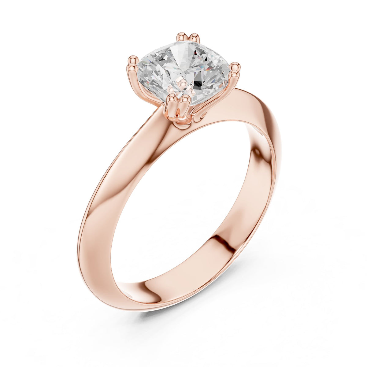 Cushion Solitaire Lab Grown Diamond Engagement Ring