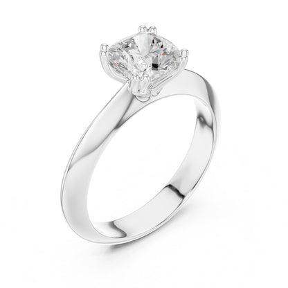 Cushion Solitaire Lab Grown Diamond Engagement Ring
