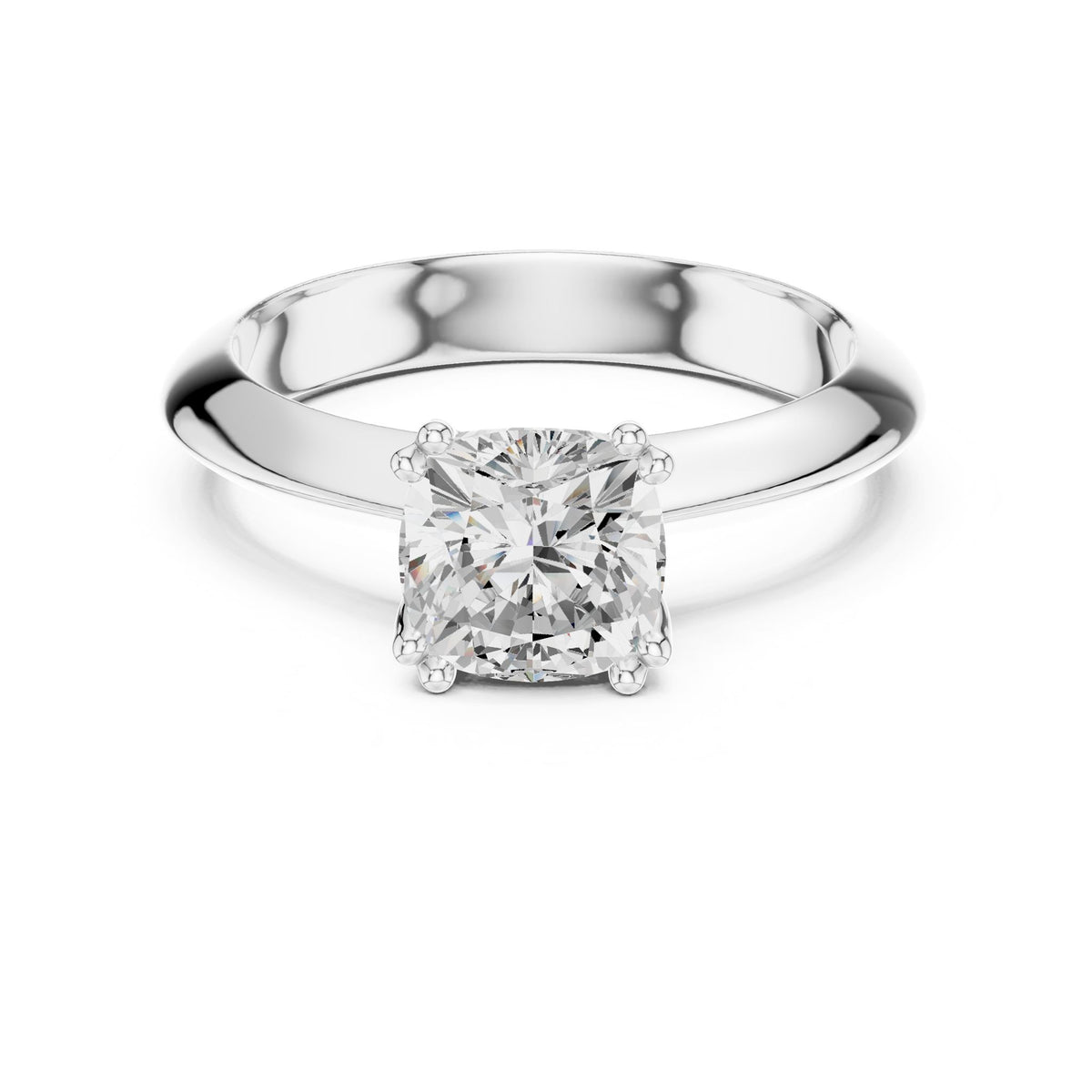 Cushion Solitaire Lab Grown Diamond Engagement Ring