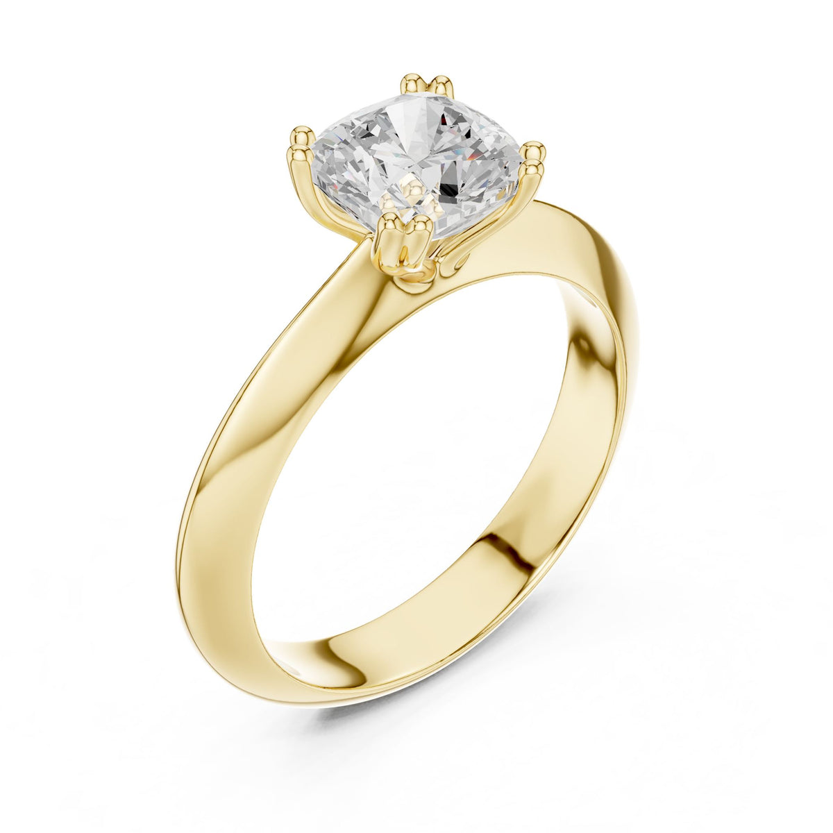 Cushion Solitaire Lab Grown Diamond Engagement Ring