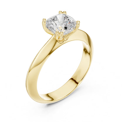 Cushion Solitaire Lab Grown Diamond Engagement Ring