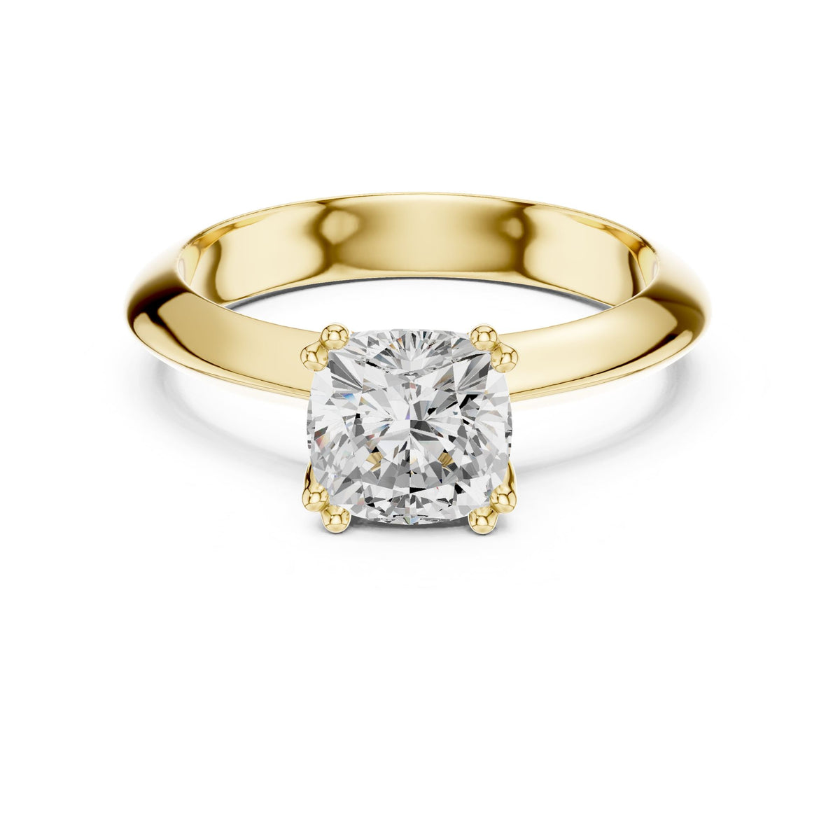 Cushion Solitaire Lab Grown Diamond Engagement Ring