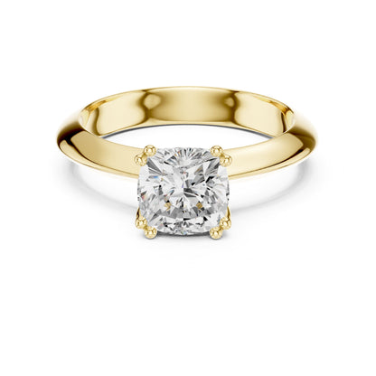 Cushion Solitaire Lab Grown Diamond Engagement Ring