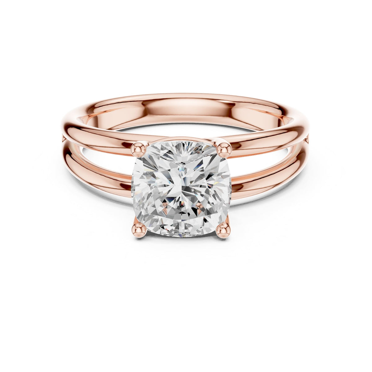 Cushion Solitaire Lab Grown Diamond Engagement Ring