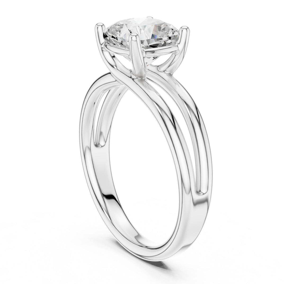 Cushion Solitaire Lab Grown Diamond Engagement Ring