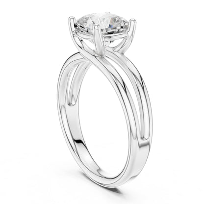 Cushion Solitaire Lab Grown Diamond Engagement Ring