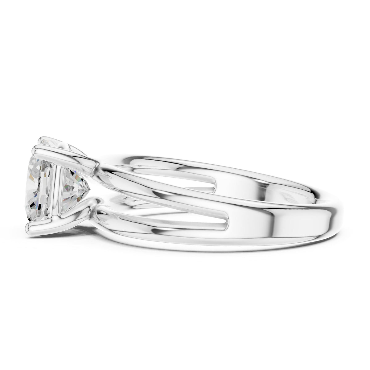 Cushion Solitaire Lab Grown Diamond Engagement Ring