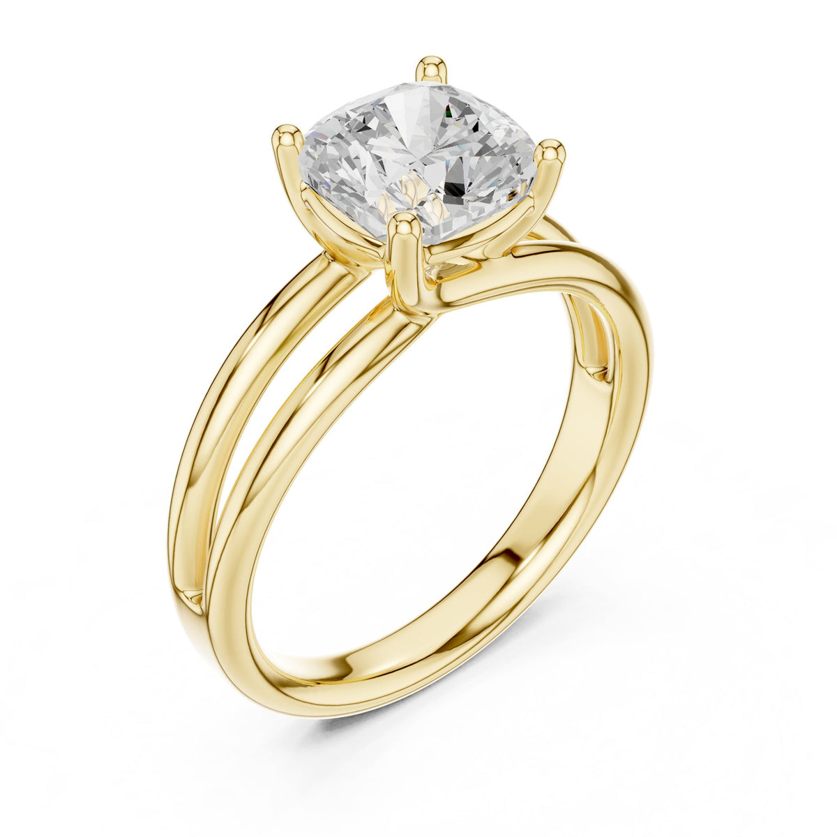 Cushion Solitaire Lab Grown Diamond Engagement Ring