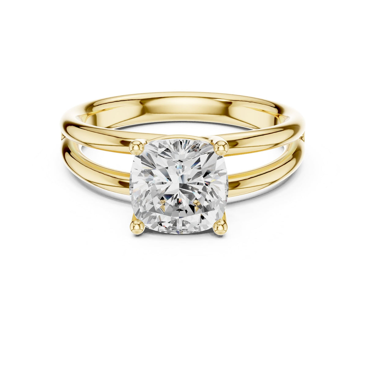 Cushion Solitaire Lab Grown Diamond Engagement Ring