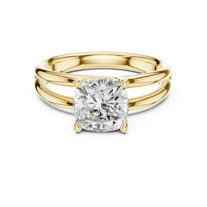 Cushion Solitaire Lab Grown Diamond Engagement Ring