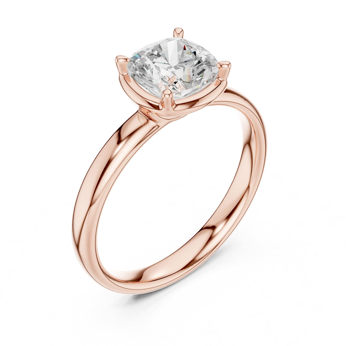 Cushion Solitaire Lab Grown Diamond Engagement Ring