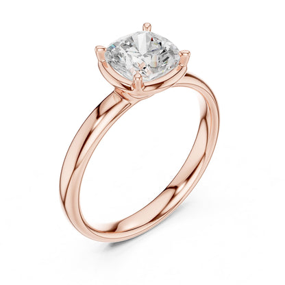 Cushion Solitaire Lab Grown Diamond Engagement Ring