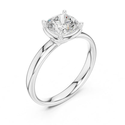 Cushion Solitaire Lab Grown Diamond Engagement Ring