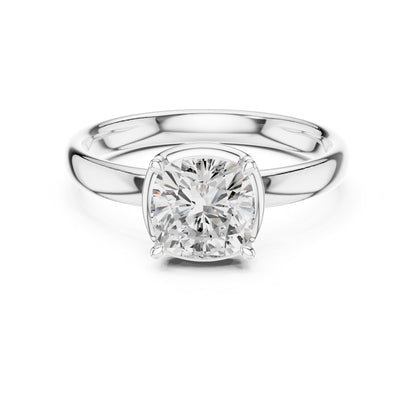 Cushion Solitaire Lab Grown Diamond Engagement Ring