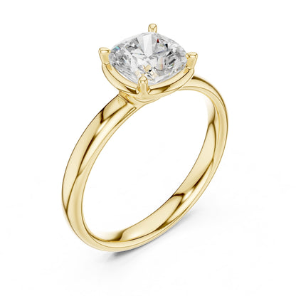 Cushion Solitaire Lab Grown Diamond Engagement Ring
