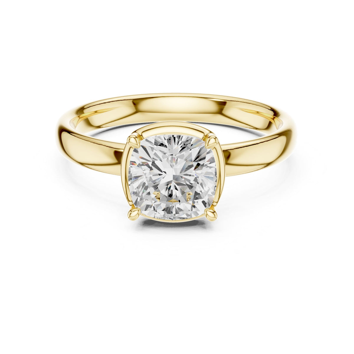 Cushion Solitaire Lab Grown Diamond Engagement Ring