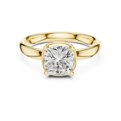 Cushion Solitaire Lab Grown Diamond Engagement Ring