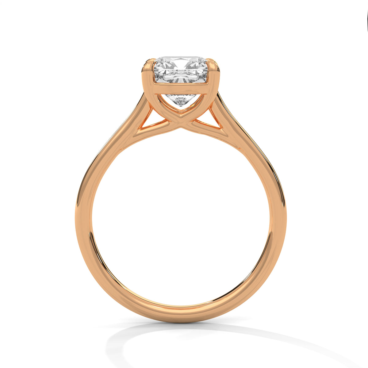 Cushion Solitaire Lab Grown Diamond Engagement Ring
