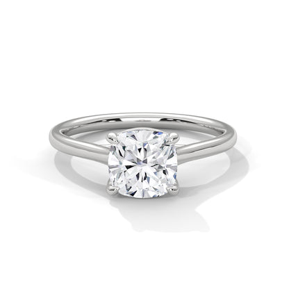 Cushion Solitaire Lab Grown Diamond Engagement Ring
