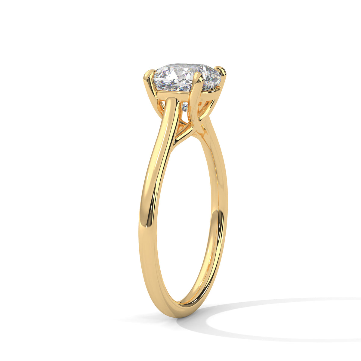 Cushion Solitaire Lab Grown Diamond Engagement Ring
