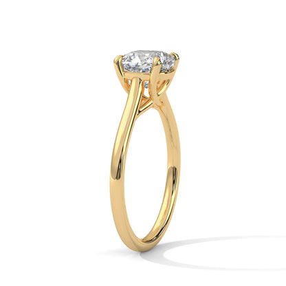 Cushion Solitaire Lab Grown Diamond Engagement Ring