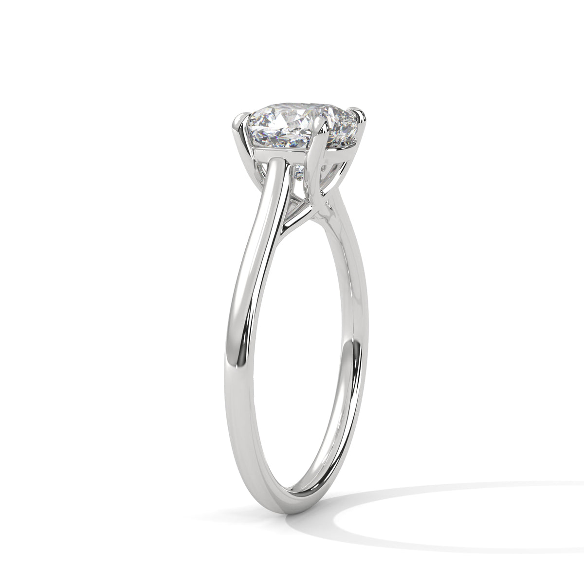Cushion Solitaire Lab Grown Diamond Engagement Ring