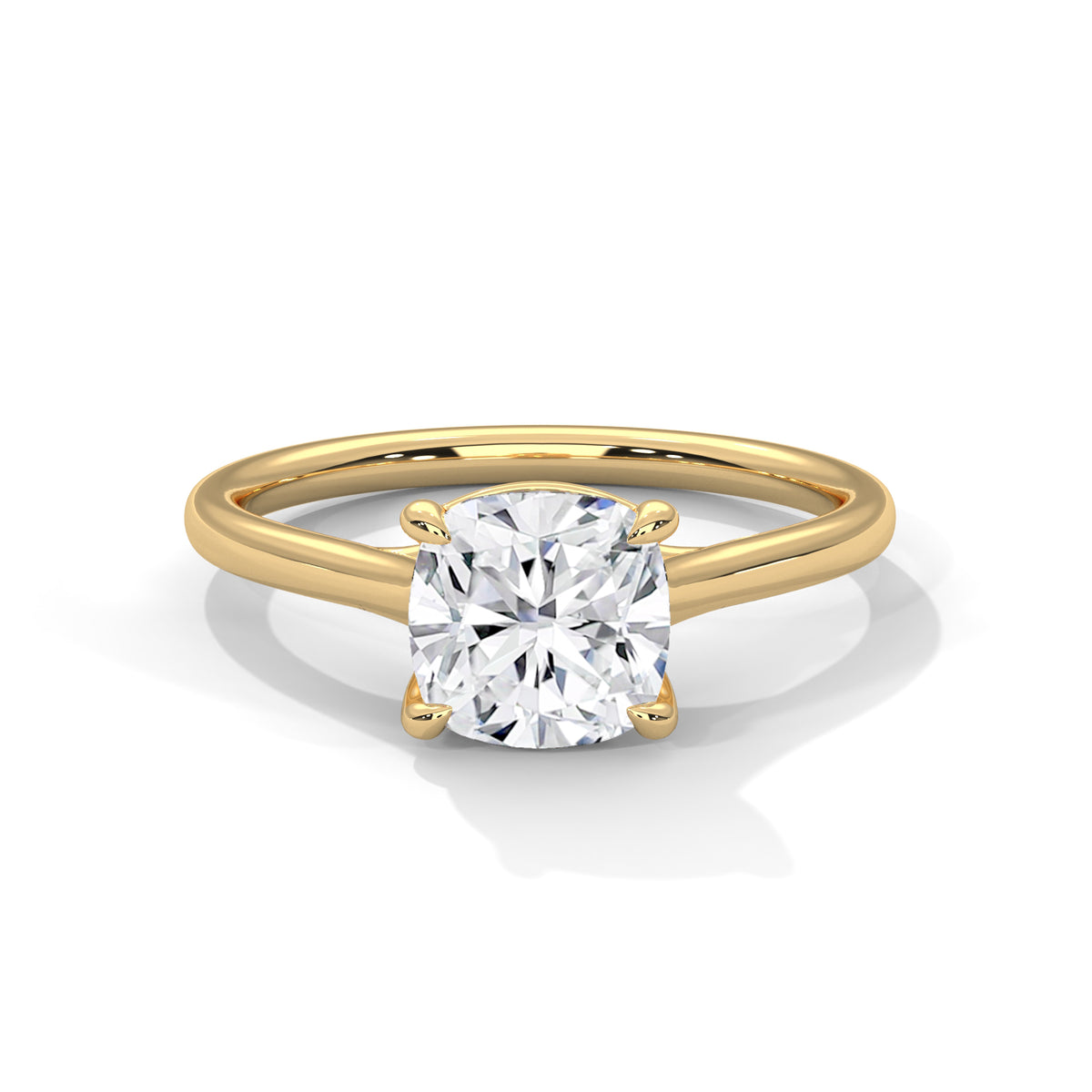 Cushion Solitaire Lab Grown Diamond Engagement Ring