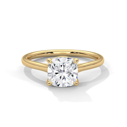 Cushion Solitaire Lab Grown Diamond Engagement Ring
