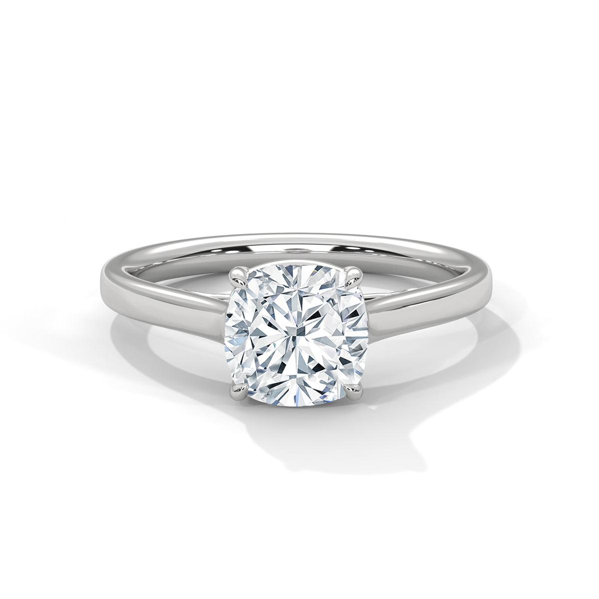 Cushion Solitaire Lab Grown Diamond Engagement Ring