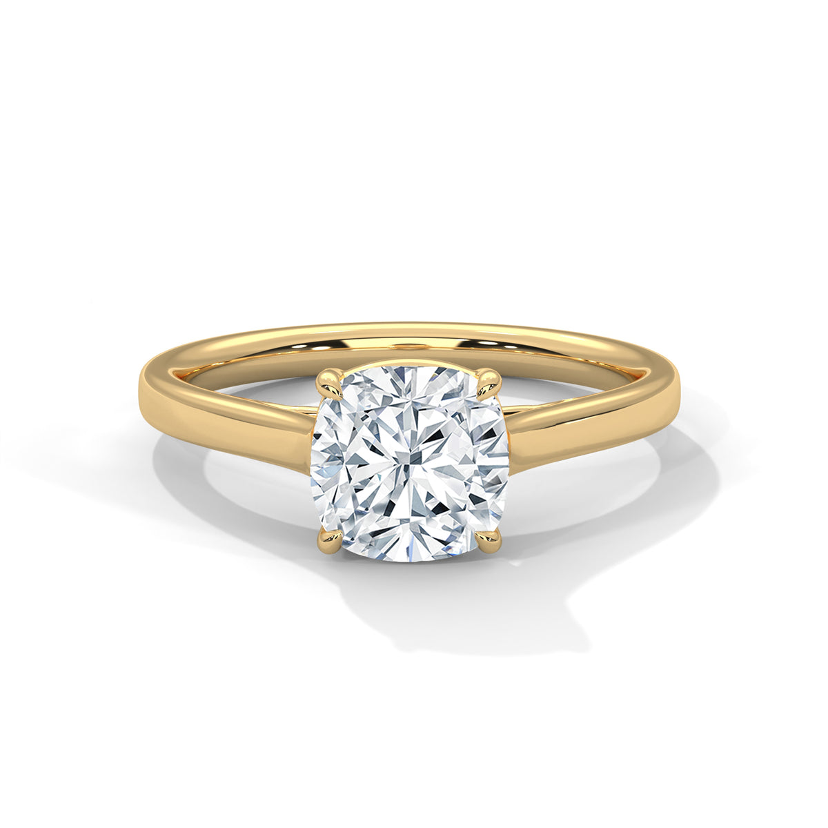 Cushion Solitaire Lab Grown Diamond Engagement Ring