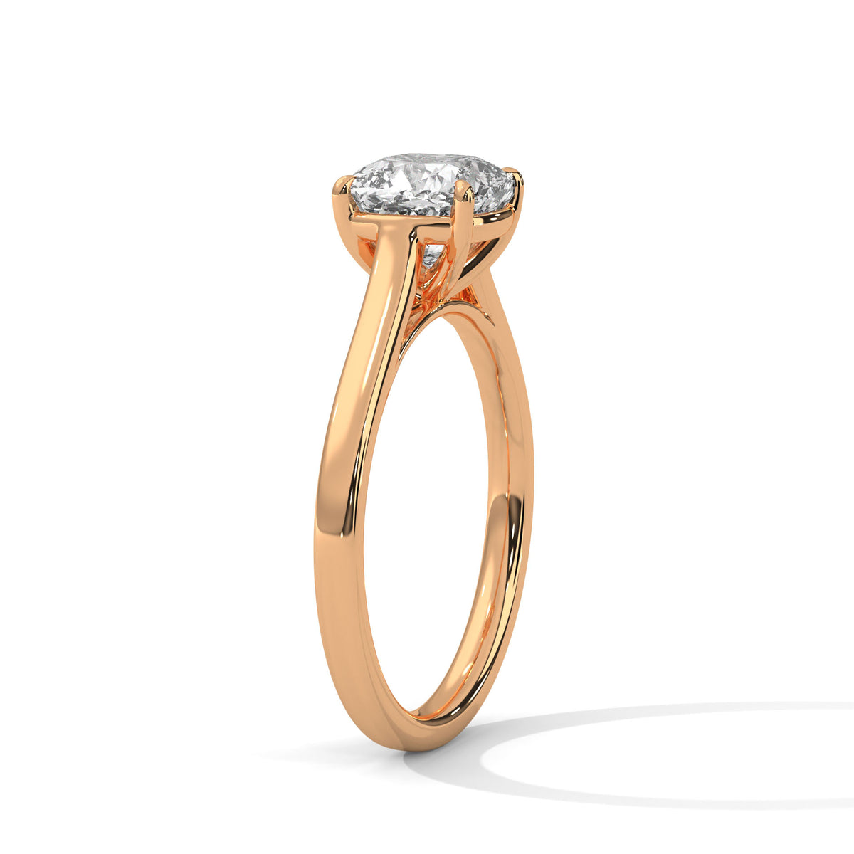 Cushion Solitaire Lab Grown Diamond Engagement Ring