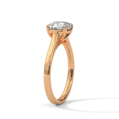Cushion Solitaire Lab Grown Diamond Engagement Ring