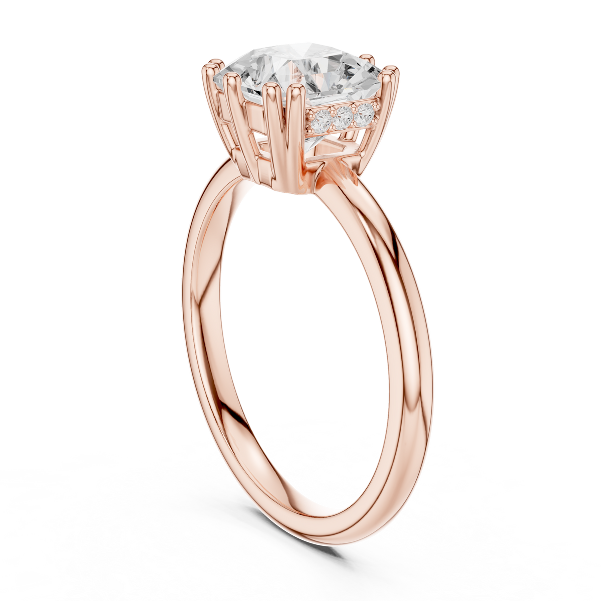 Cushion Solitaire Lab Grown Diamond Engagement Ring