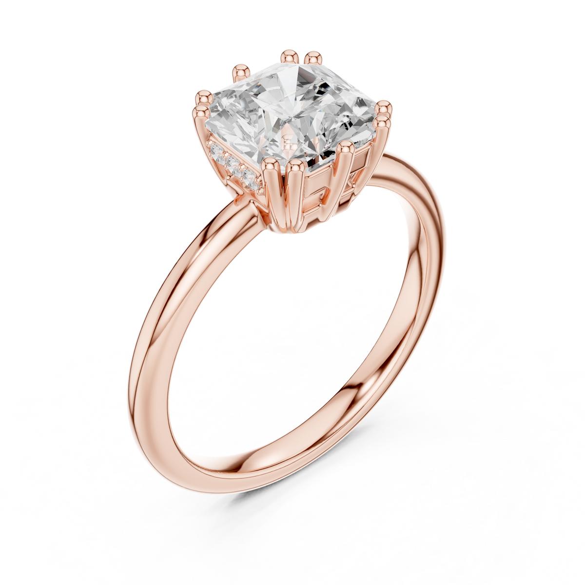 Cushion Solitaire Lab Grown Diamond Engagement Ring