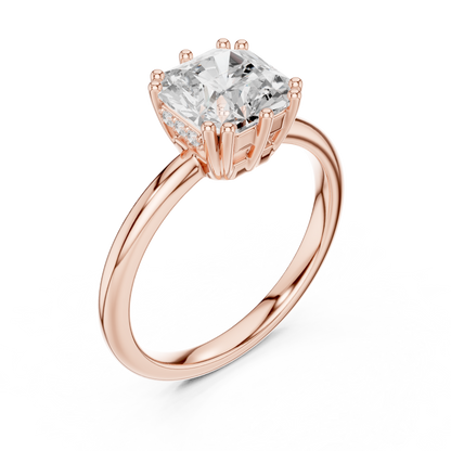 Cushion Solitaire Lab Grown Diamond Engagement Ring