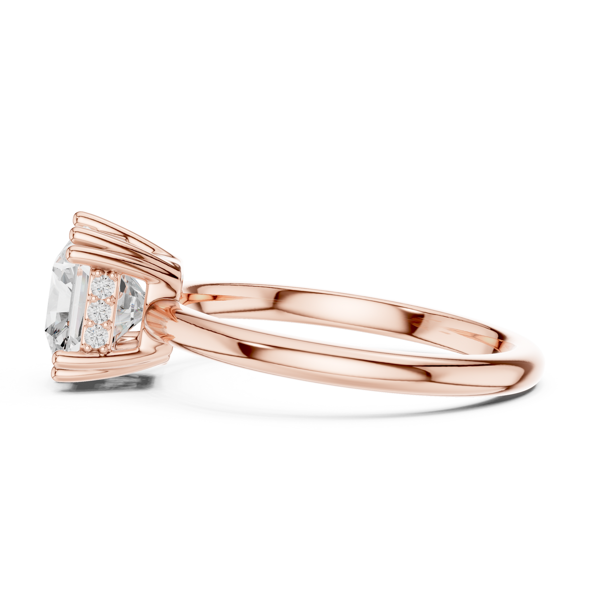 Cushion Solitaire Lab Grown Diamond Engagement Ring