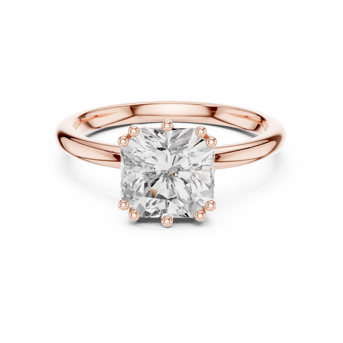 Cushion Solitaire Lab Grown Diamond Engagement Ring