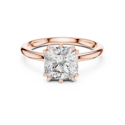 Cushion Solitaire Lab Grown Diamond Engagement Ring