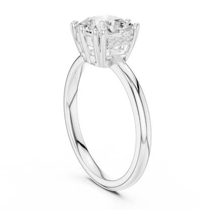 Cushion Solitaire Lab Grown Diamond Engagement Ring