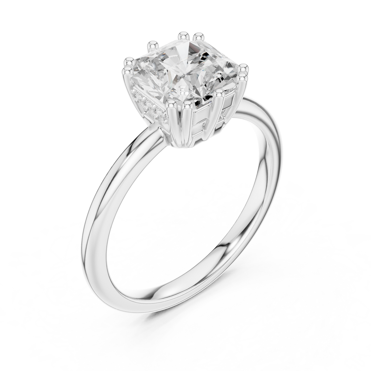Cushion Solitaire Lab Grown Diamond Engagement Ring