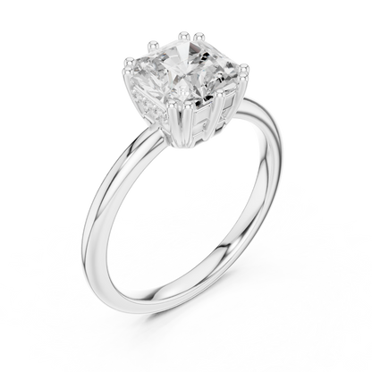 Cushion Solitaire Lab Grown Diamond Engagement Ring